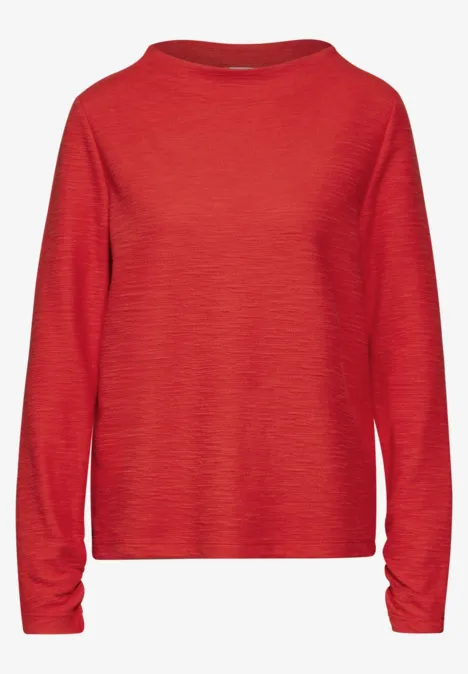 Strukturshirt mandarin red