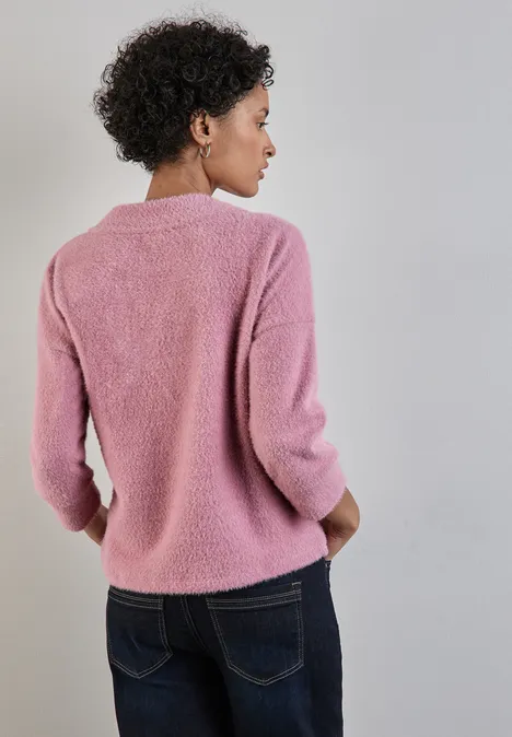 Flauschiges Shirt sunrise pink