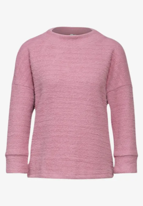 Flauschiges Shirt sunrise pink