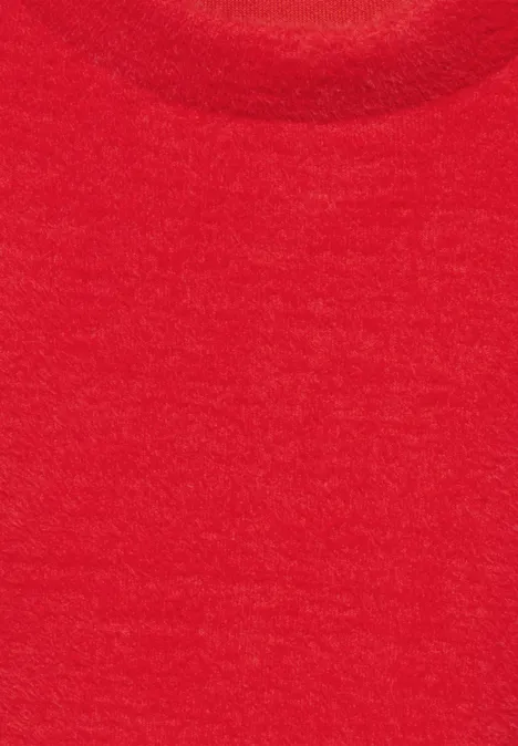 Flauschiges Shirt mandarin red