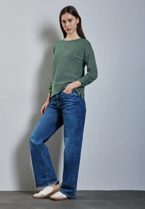 T-shirt à rayures gentle green