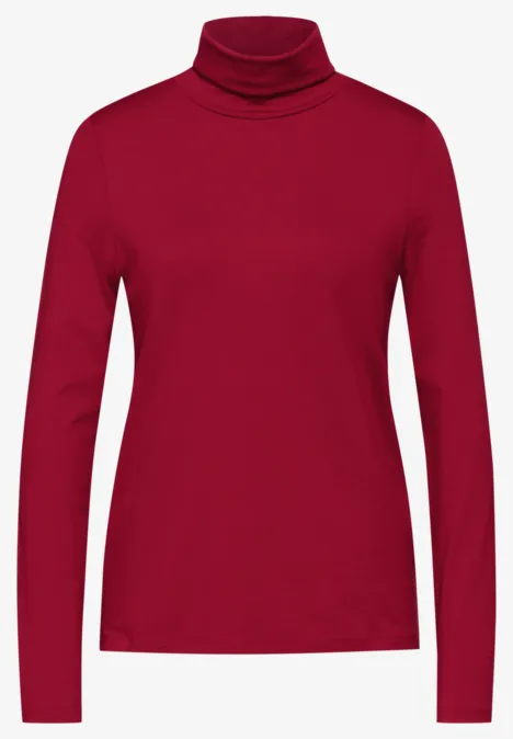 T-shirt à col roulé autumn red