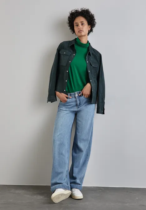 Shirt mit Rollkragen clover green