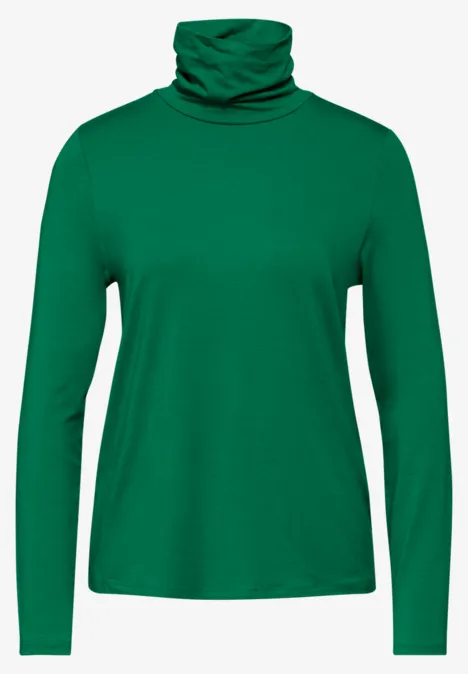 Shirt mit Rollkragen clover green