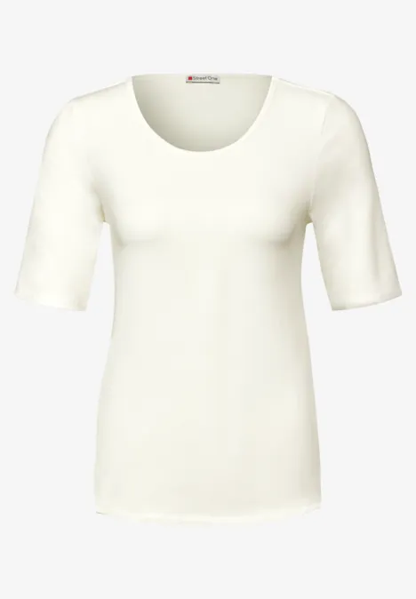 T-Shirt mit Rundhals off white T-Shirt mit Rundhals off white