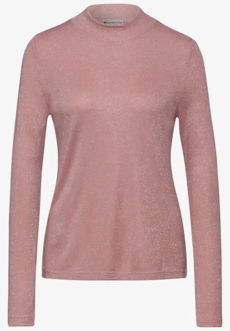 Glitzerndes Turtleneck Shirt petal rose