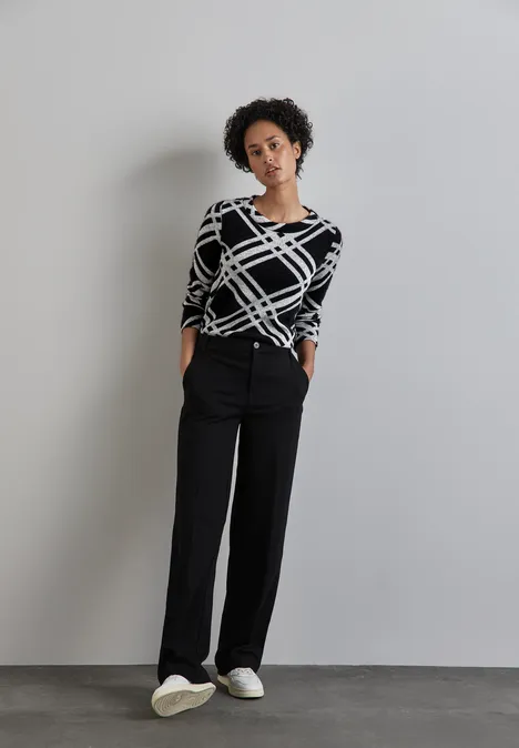 Flauschiges Langarmshirt Black