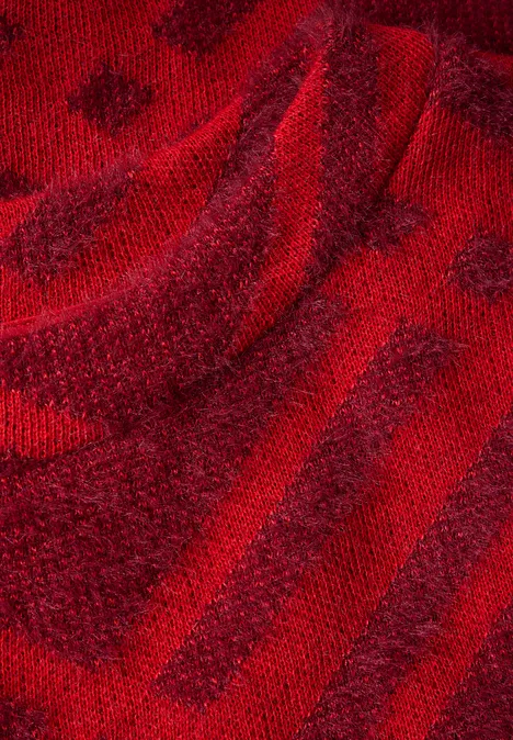 Flauschiges Langarmshirt beet red