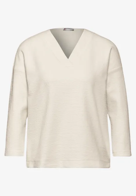 Strukturshirt off white