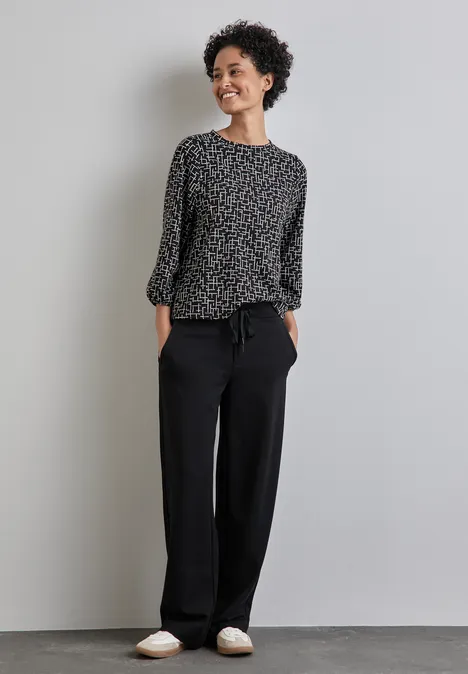 Shirt mit grafischem Muster Black