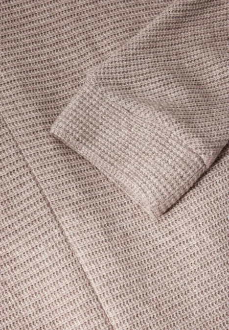 Shirt in Strick-Optik mocha beige mel.