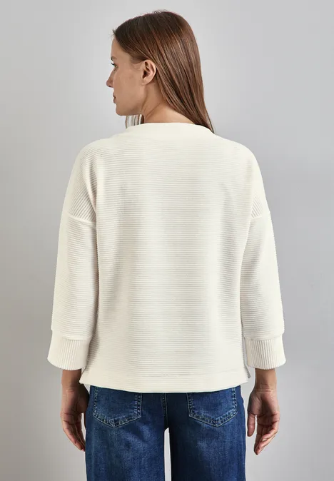 T-shirt en velours côtelé lucid white