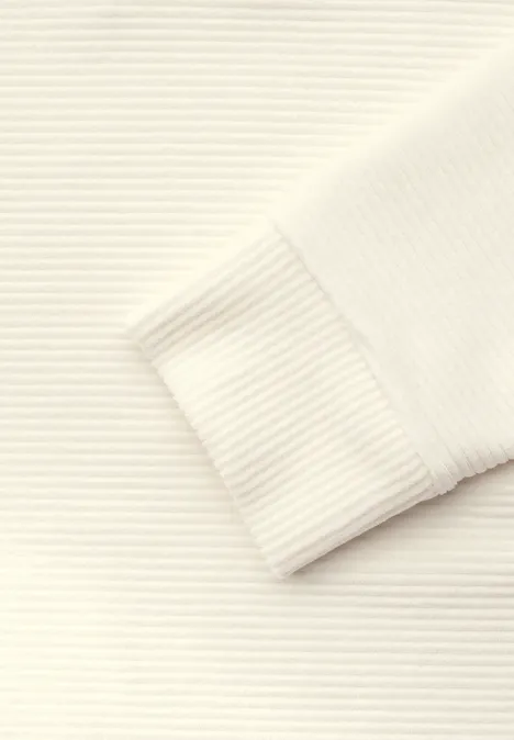 T-shirt en velours côtelé lucid white