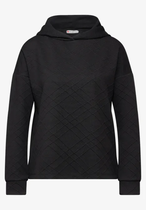 Hoodie avec structure Black