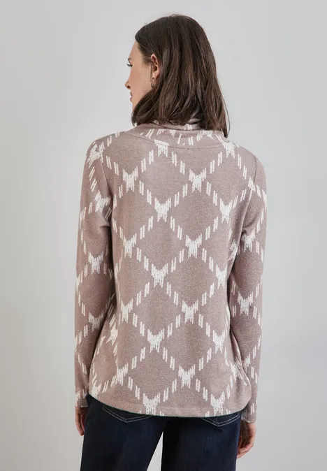 Shirt mit Rollkragen light mocha beige
