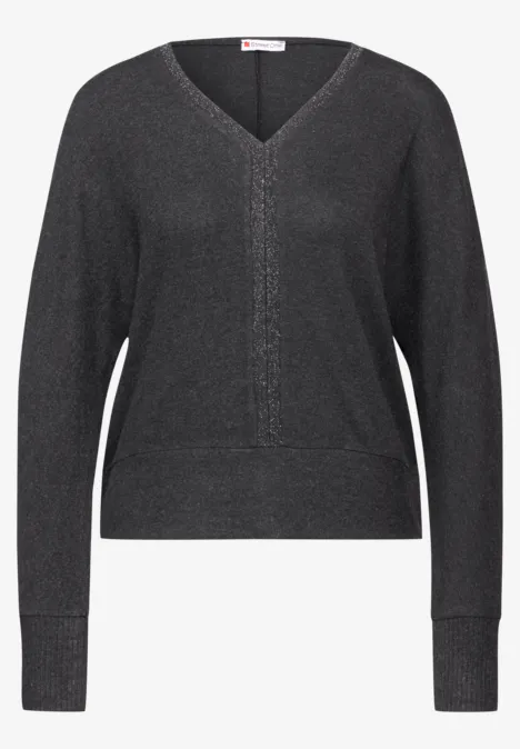 Shirt mit Glitzer-Details anthracite melange