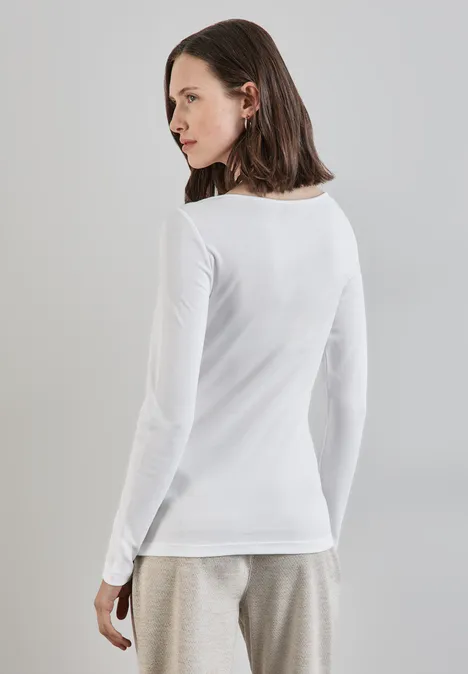 Basic Langarmshirt White