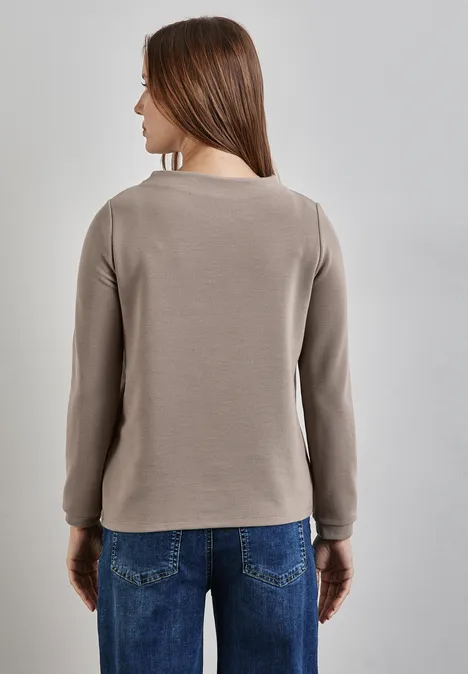 T-shirt à manches courtes structuré light mocha beige