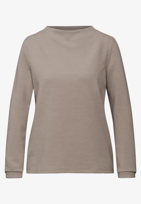 T-shirt à manches courtes structuré light mocha beige