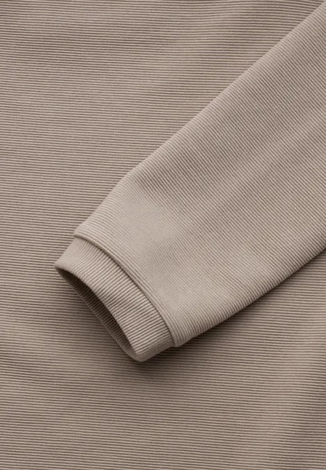 T-shirt à manches courtes structuré light mocha beige