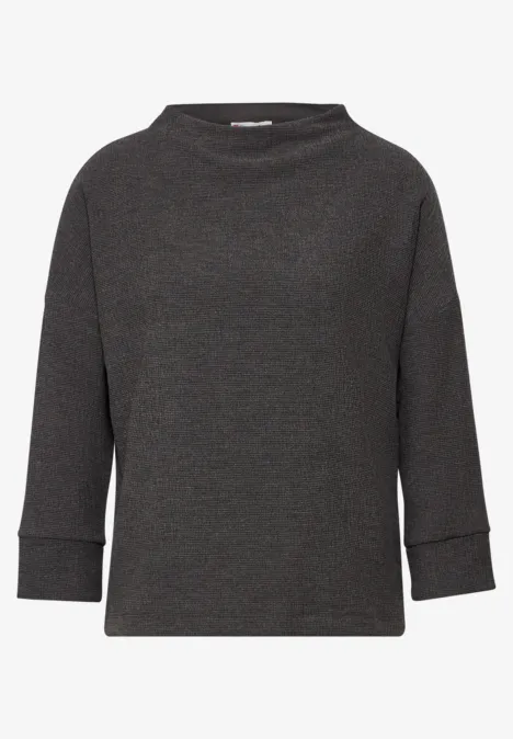 Strukturshirt gravel grey mel.