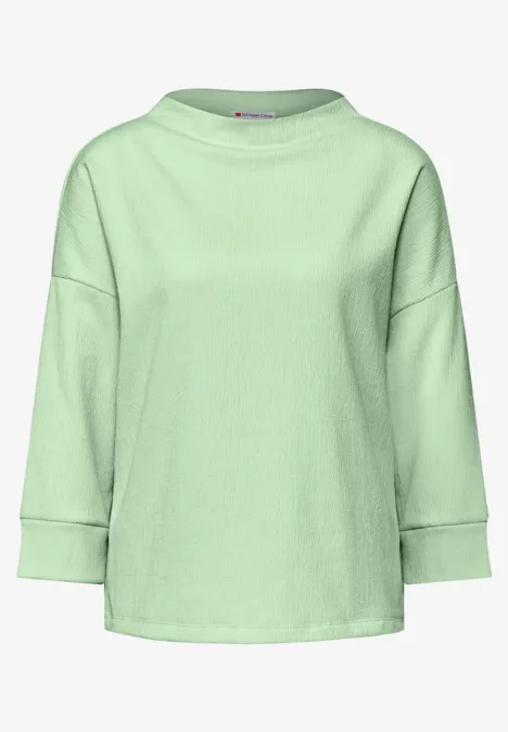 Strukturshirt gleam green mel.