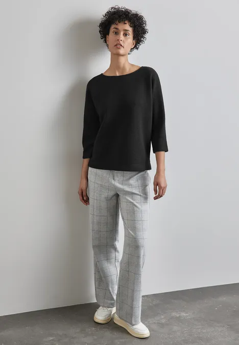 Shirt mit feiner Struktur Black