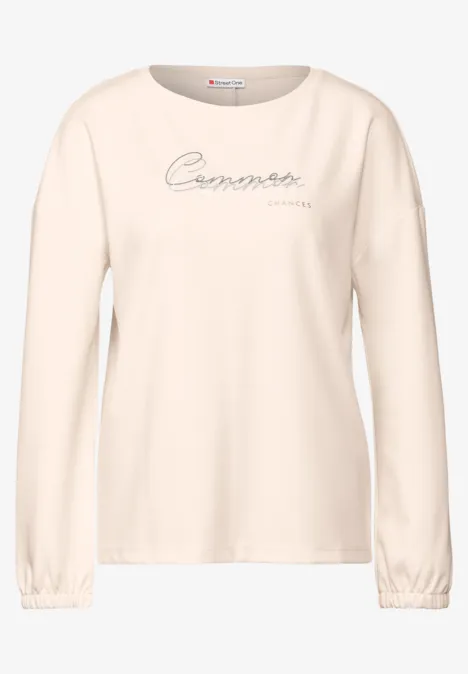 Shirt mit Stickerei lucid white
