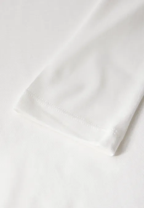 Basic Langarmshirt off white