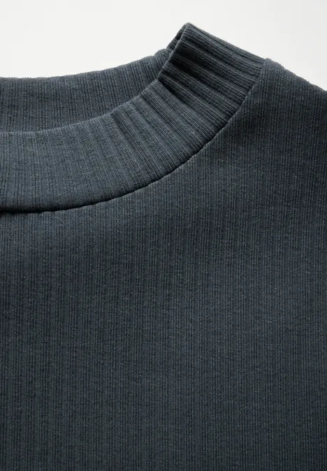 Shirt mit Rippstruktur cool vintage green