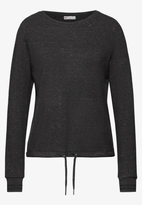 T-shirt en tricot anthracite melange