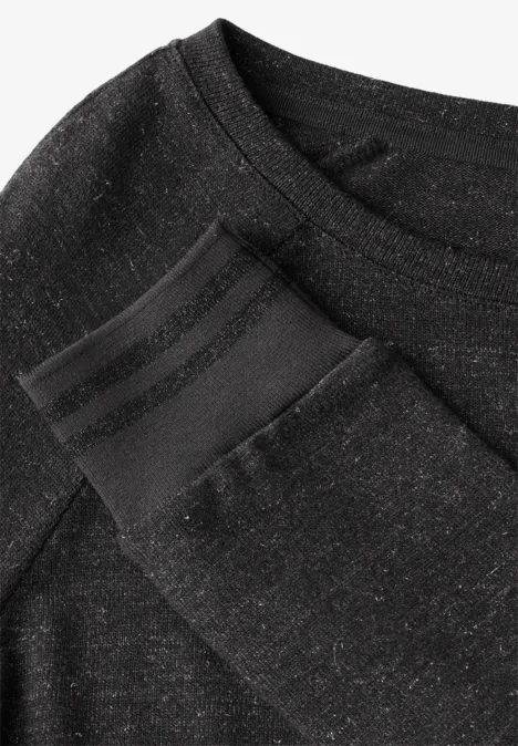 T-shirt en tricot anthracite melange