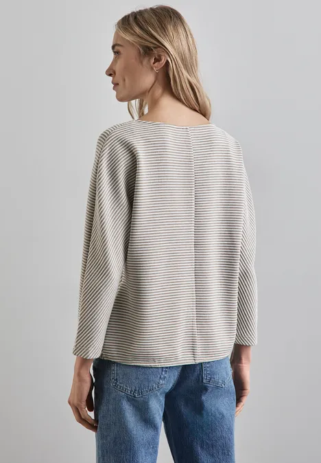 Shirt mit Diagonalstruktur breezy beige mel.