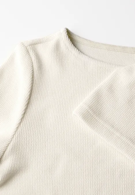 T-shirt avec encolure en U lucid white