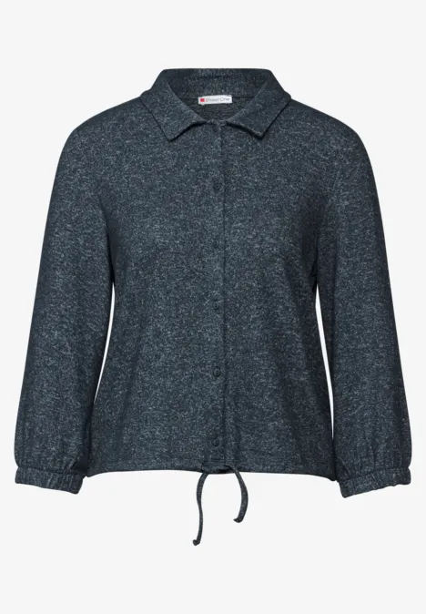 Melange-Look-Jacke cool vintage green mel.