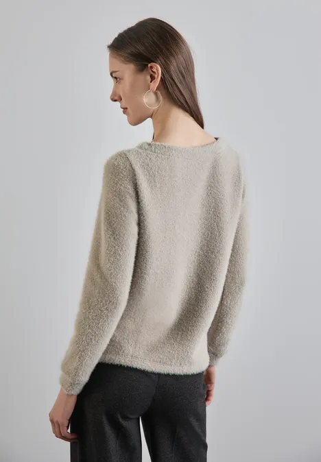 Shirt mit Glitzerdetails breezy beige