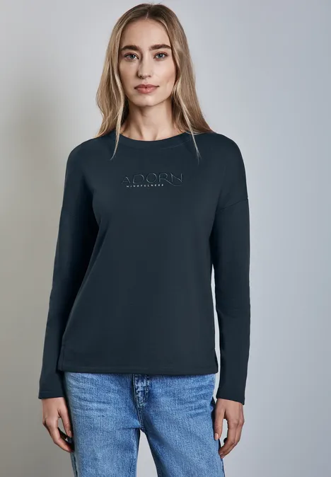 T-Shirt mit Schriftzug cool vintage green