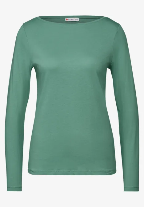 T-shirt avec encolure en U sunlit green