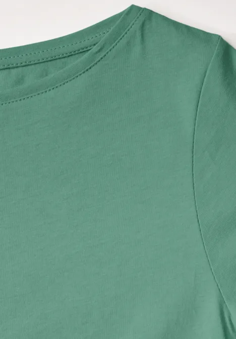 T-shirt avec encolure en U sunlit green
