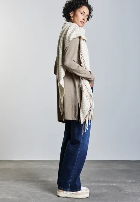 Lange Jacke breezy beige mel.