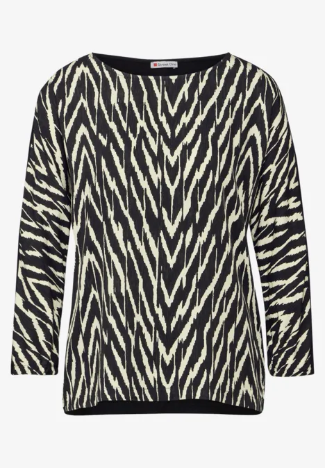 Bedrucktes Shirt Black