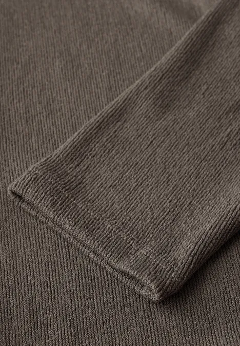 Strukturshirt muddy brown
