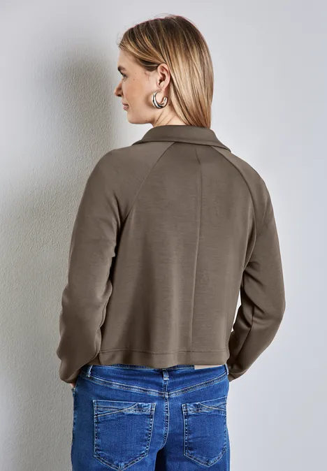 Silk-Look Jacke muddy brown