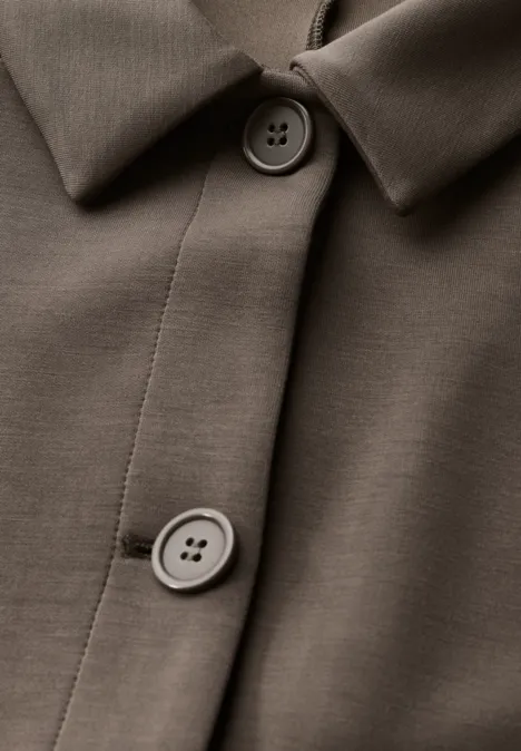 Silk-Look Jacke muddy brown
