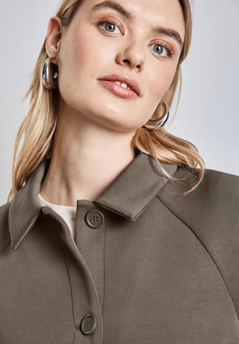 Silk-Look Jacke muddy brown