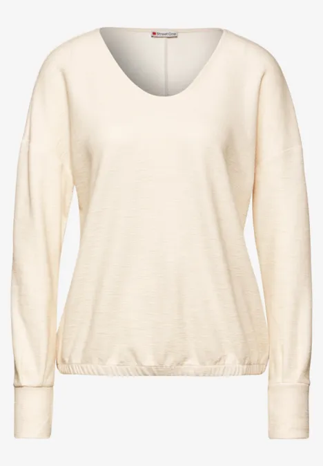 Shirt met een fijne textuur lucid white