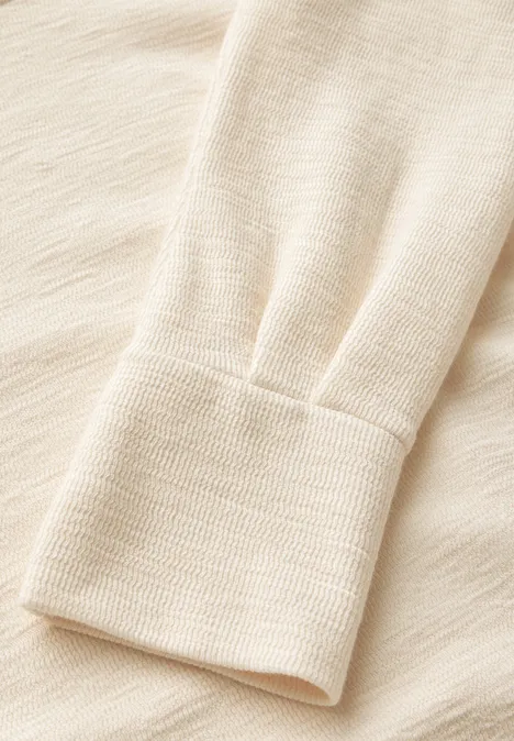 Shirt met een fijne textuur lucid white