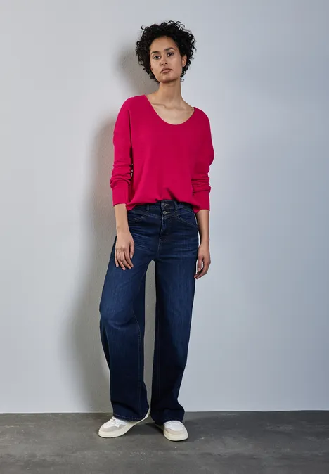 Shirt mit feiner Struktur power berry