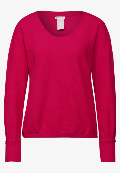 Shirt mit feiner Struktur power berry