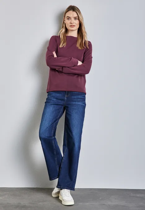 Silk-Look Shirt mulberry red
